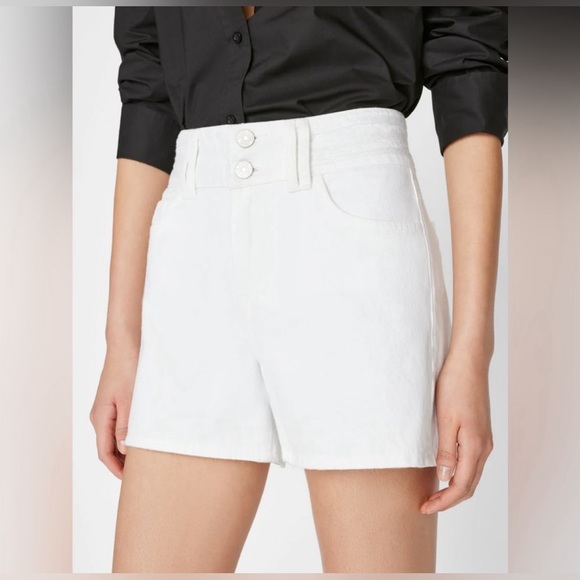 NWT Frame White Denim Triple Binding Shorts - Picture 7 of 7